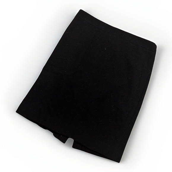 J Crew Pencil Skirt 70% Wool Career Business Casual Straight Lined Black Size 6‎ - Picture 1 of 9